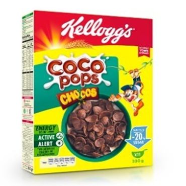 Kelloggs Cocopops Chocos 330 Gm, 20 Pieces Per Carton